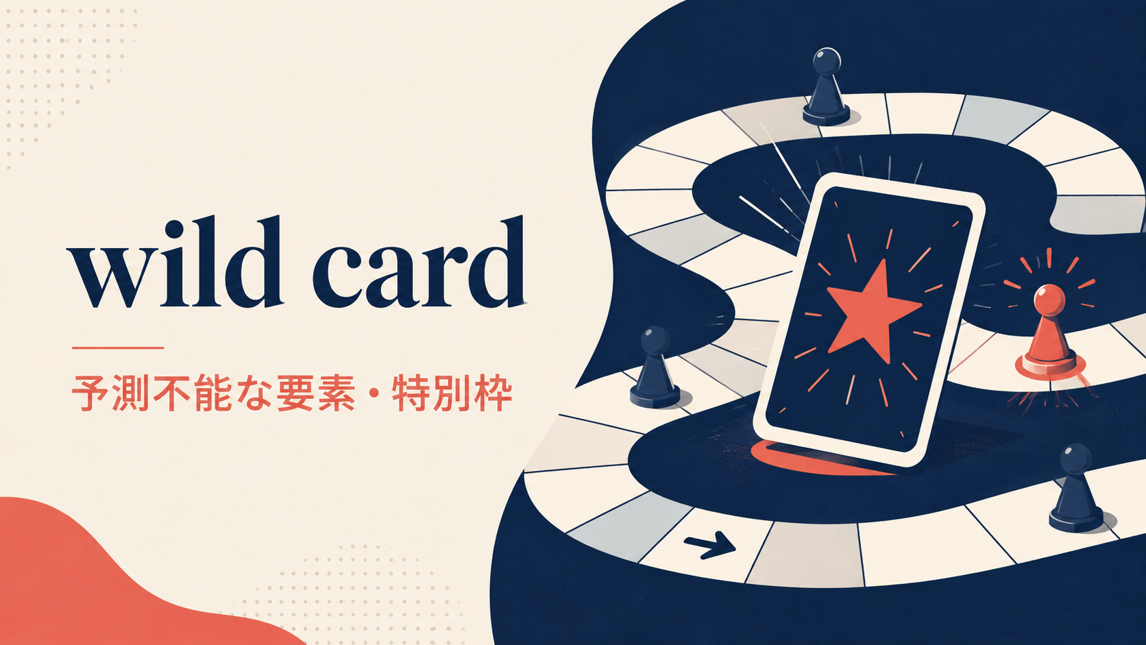wild cardの意味「予測不能な要素・特別枠」を示すアイキャッチ画像