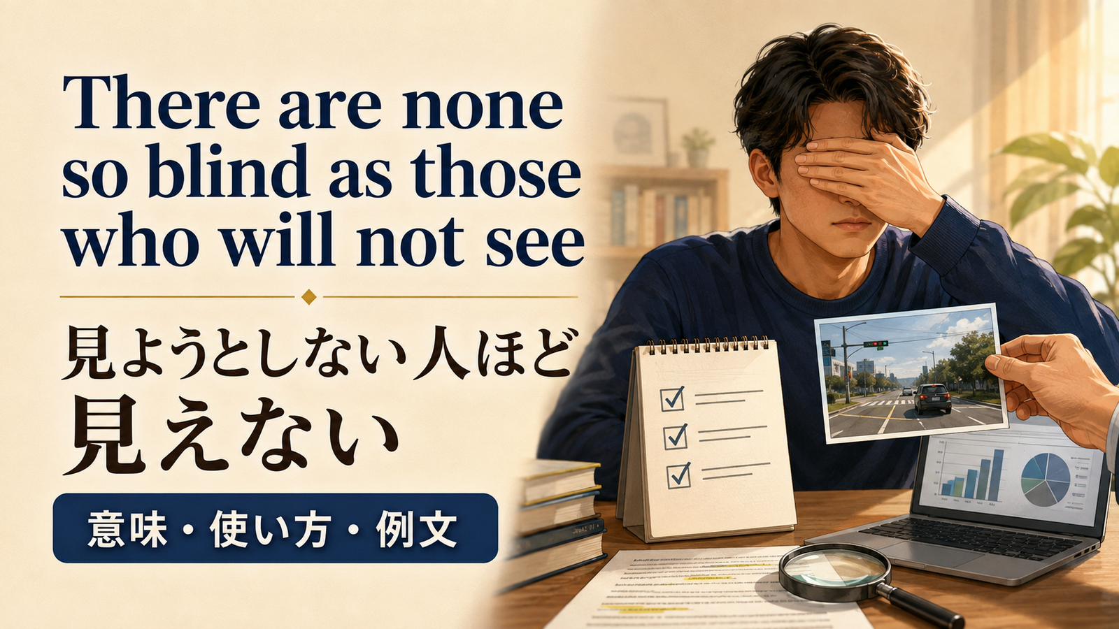 There are none so blind as those who will not seeの意味・使い方・ニュアンス