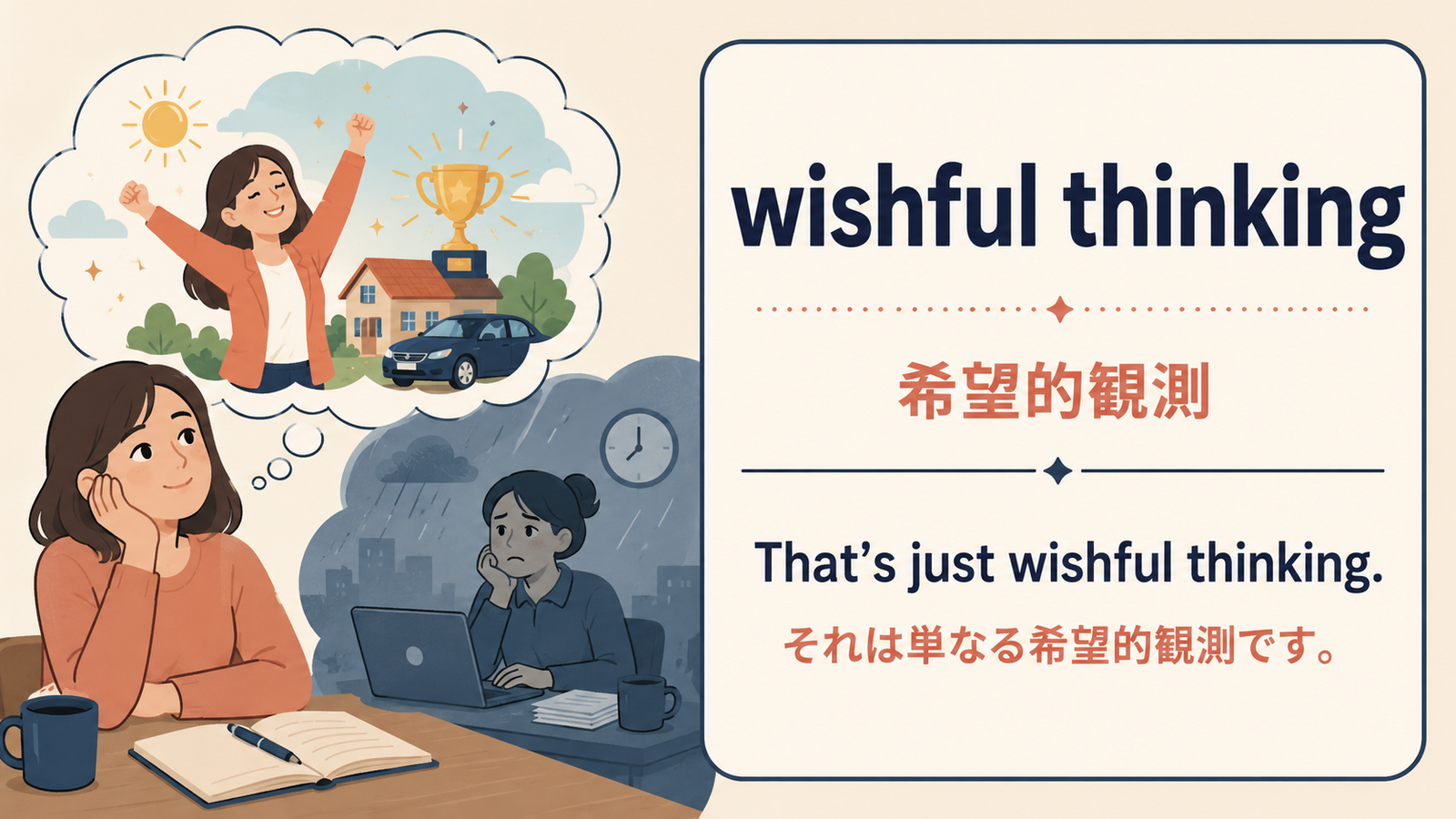 wishful thinkingの意味と例文