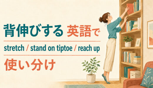 「背伸びする」は英語で？stretch・stand on tiptoe・reach upの違いと使い分け