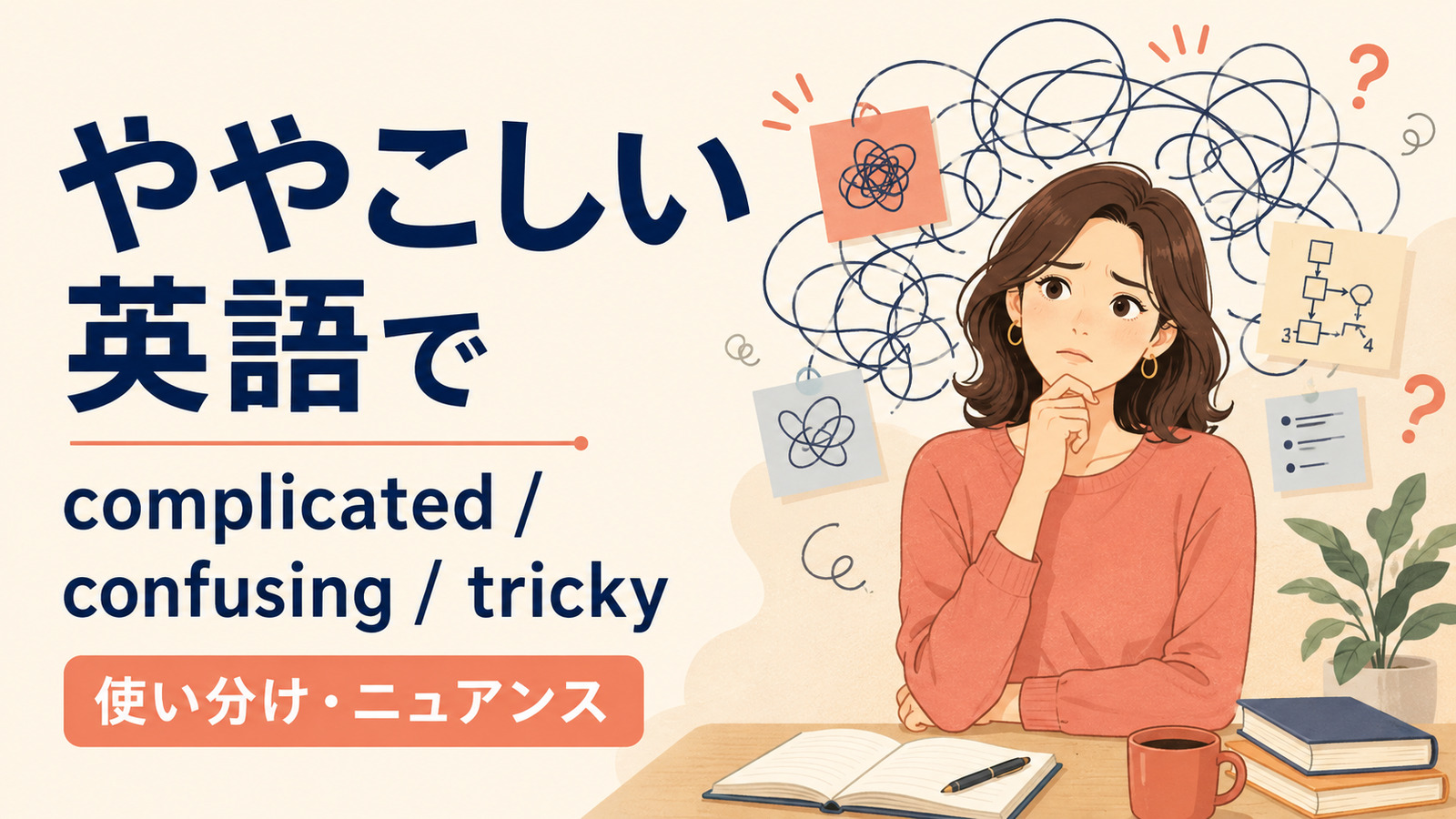 「ややこしい」の英語表現 complicated・confusing・tricky