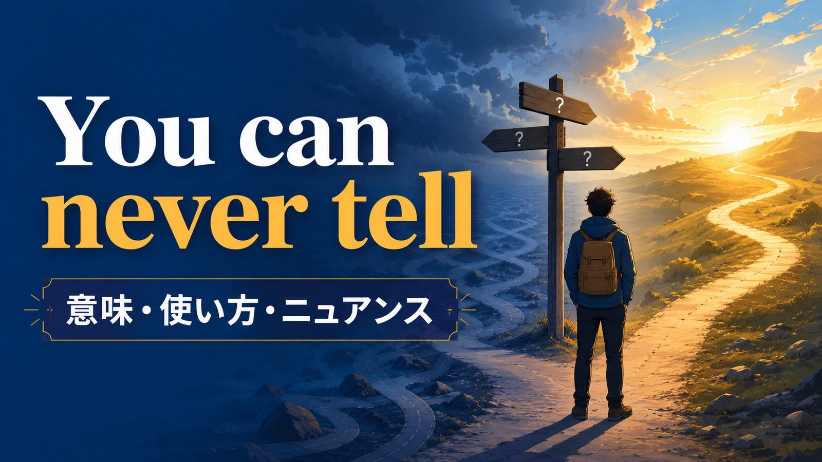 You can never tellの意味と使い方
