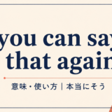 you can say that againの意味・使い方を解説するアイキャッチ
