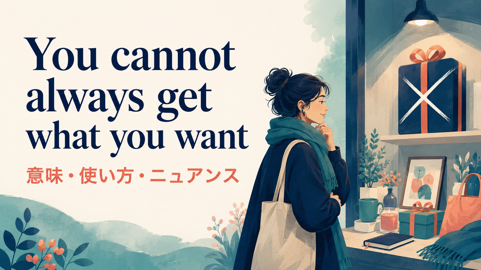 You cannot always get what you wantの意味・使い方｜諦めと現実を語る英語