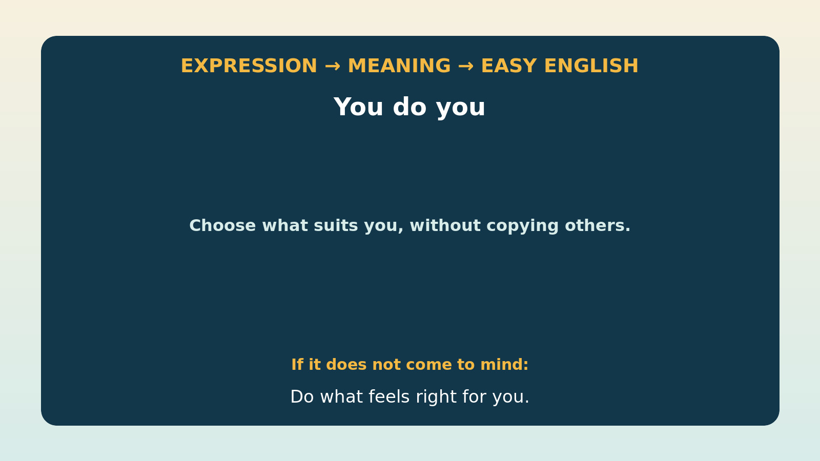 You do youの直訳・本当の意味・簡単な言い換えの比較図