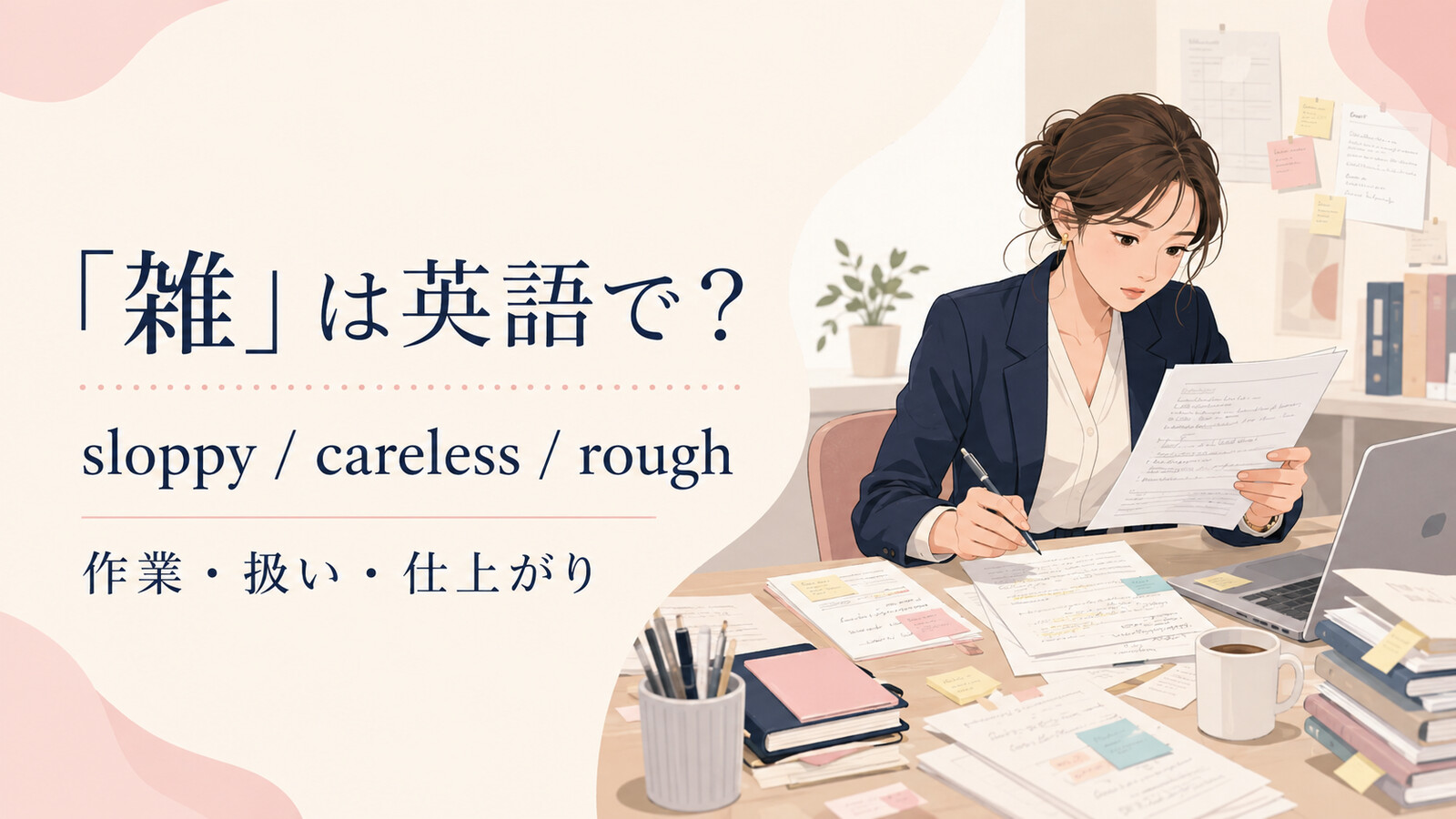 「雑」は英語で？sloppy・careless・roughの使い分け