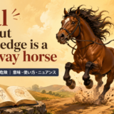 Zeal without knowledge is a runaway horseの意味と使い方