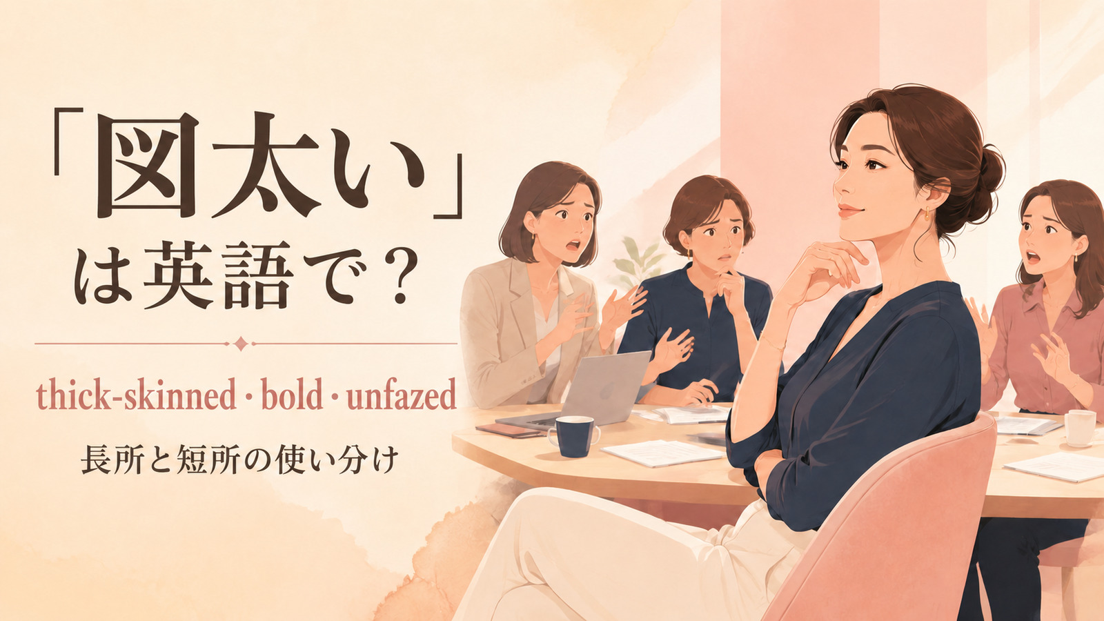 「図太い」は英語で?主要表現の使い分け